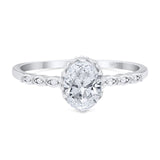 Art Deco Oval Natural Stone Beaded Ring