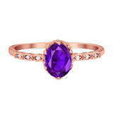 Art Deco Oval Natural Stone Beaded Ring