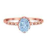 Art Deco Oval Natural Stone Beaded Ring