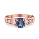 Vintage Style Oval Natural Stone Ring