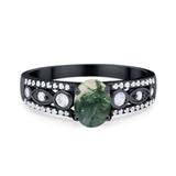 Vintage Style Oval Natural Stone Ring