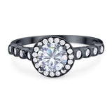 Vintage Style Round Natural Stone Sparkling Ring