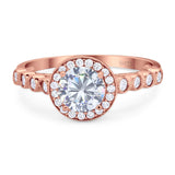 Vintage Style Round Natural Stone Sparkling Ring