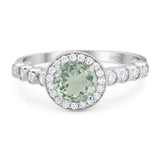Vintage Style Round Natural Stone Sparkling Ring