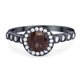 Vintage Style Round Natural Stone Sparkling Ring
