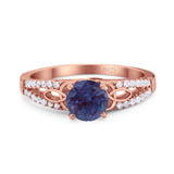 Vintage Style Round Natural Stone Ring