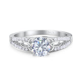 Vintage Style Round Natural Stone Ring