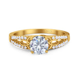 Vintage Style Round Natural Stone Ring