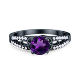 Vintage Style Round Natural Stone Ring