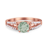 Vintage Style Round Natural Stone Ring