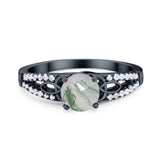 Vintage Style Round Natural Stone Ring