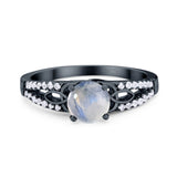 Vintage Style Round Natural Stone Ring