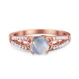 Vintage Style Round Natural Stone Ring