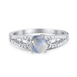 Vintage Style Round Natural Stone Ring