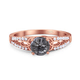 Vintage Style Round Natural Stone Ring