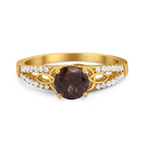 Vintage Style Round Natural Stone Ring