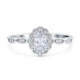 Art Deco Oval Natural Stone Floral Ring