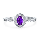 Art Deco Oval Natural Stone Floral Ring