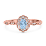 Art Deco Oval Natural Stone Floral Ring