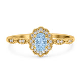 Art Deco Oval Natural Stone Floral Ring