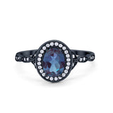 Oval Halo Vintage Style Statement Rings