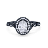 Oval Halo Vintage Style Statement Rings