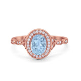 Oval Halo Vintage Style Statement Rings