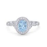 Oval Halo Vintage Style Statement Rings