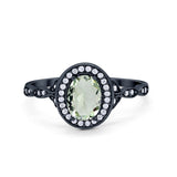 Oval Halo Vintage Style Statement Rings