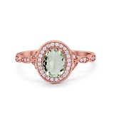 Oval Halo Vintage Style Statement Rings
