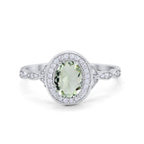 Oval Halo Vintage Style Statement Rings