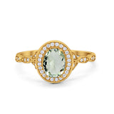 Oval Halo Vintage Style Statement Rings
