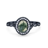 Oval Halo Vintage Style Statement Rings