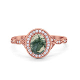 Oval Halo Vintage Style Statement Rings