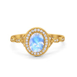 Oval Halo Vintage Style Statement Rings