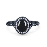 Oval Halo Vintage Style Statement Rings