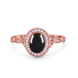 Oval Halo Vintage Style Statement Rings