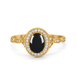 Oval Halo Vintage Style Statement Rings