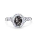 Oval Halo Vintage Style Statement Rings