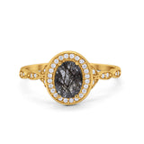 Oval Halo Vintage Style Statement Rings