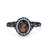 Oval Halo Vintage Style Statement Rings