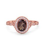 Oval Halo Vintage Style Statement Rings