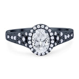 Vintage Style Oval Natural Stone Art Deco Ring