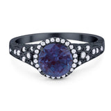 Vintage Style Round Natural Stone Ring