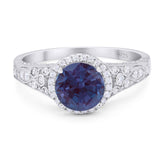 Vintage Style Round Natural Stone Ring