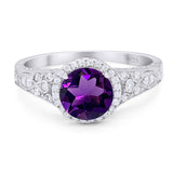 Vintage Style Round Natural Stone Ring