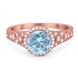 Vintage Style Round Natural Stone Ring