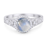 Vintage Style Round Natural Stone Ring