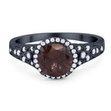 Vintage Style Round Natural Stone Ring