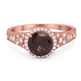 Vintage Style Round Natural Stone Ring